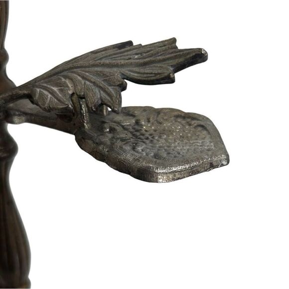 Rare Mid-Century Mail Holder Stand 12” Modern Brass Feather Design Marble Base - Picture 8 of 10